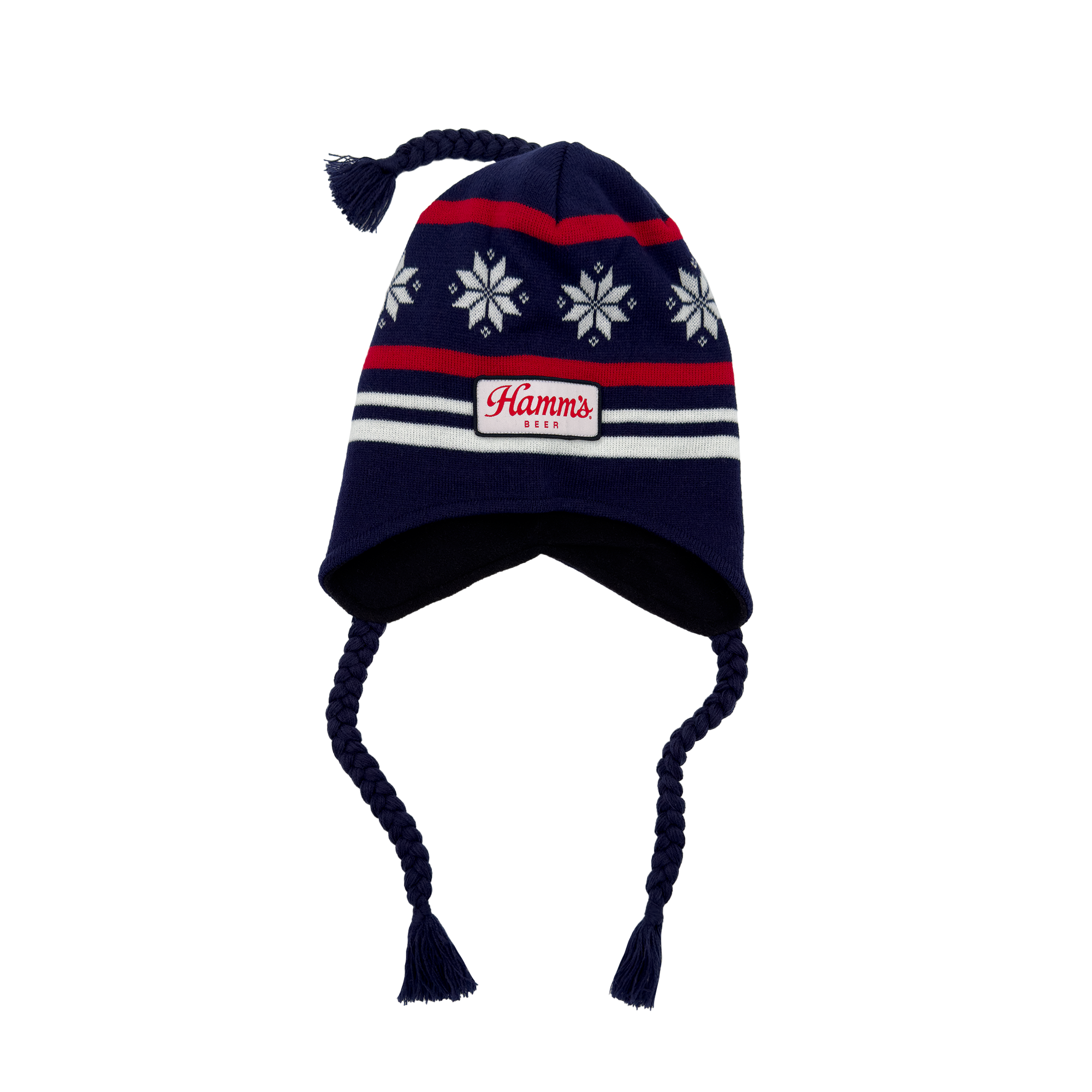 In the attic cross lamé beanie archive Hamm's Fleece Beanie with Ear Flaps – Hamm's Shop