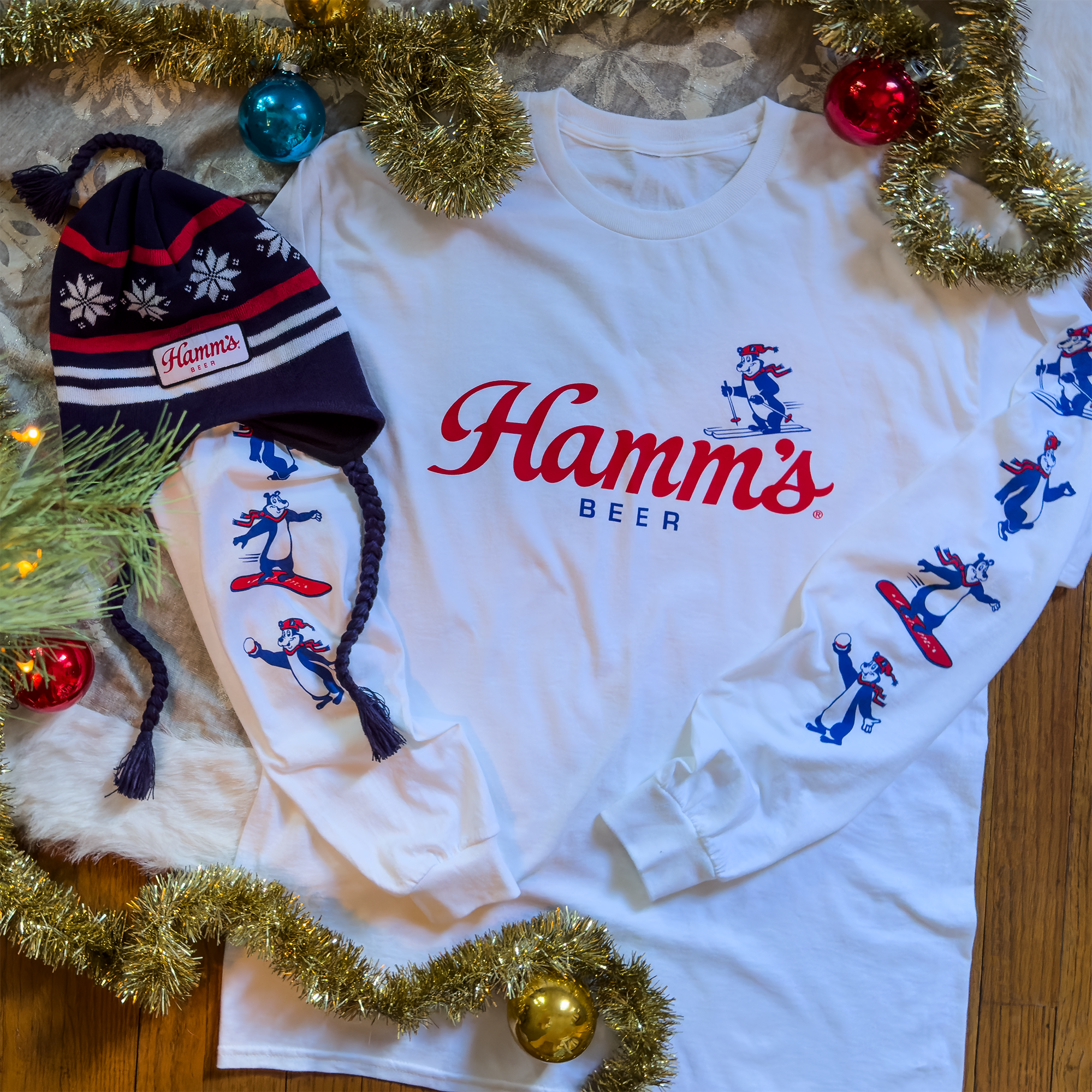 Hamm's Winter Bear Long Sleeve Tee