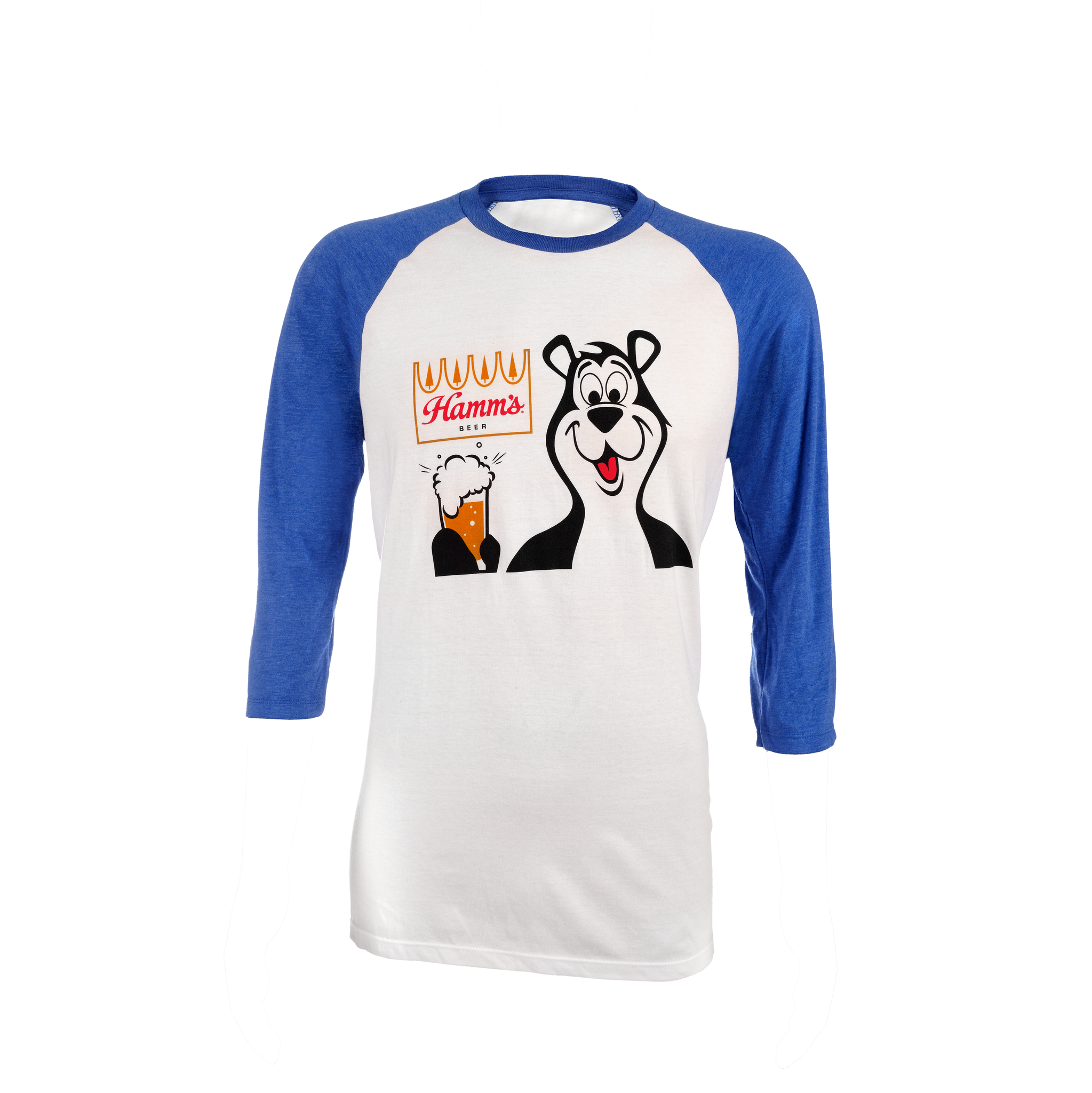 Hamm’s Bear Raglan ¾ Sleeve Unisex T-Shirt