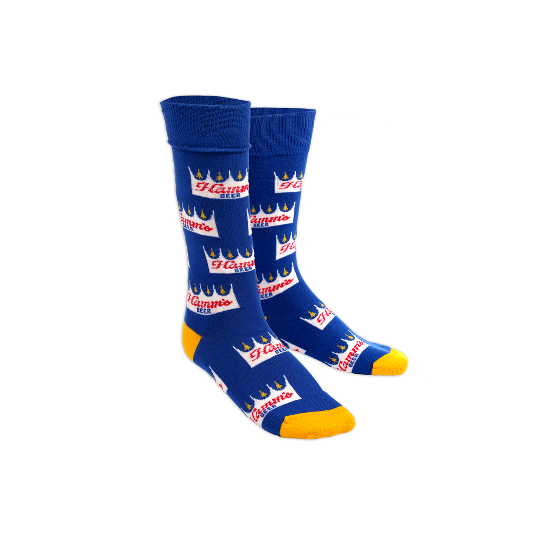 Hamm's Royal Blue Allover Crown Sock 